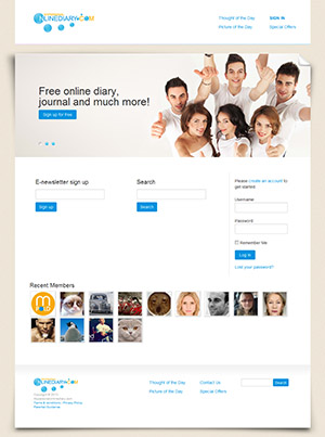 Mypersonalonlinediary website